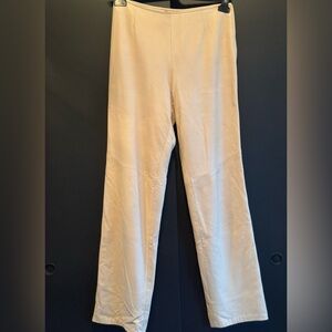 Danier Butter Beige Leather Straight-Leg Pants